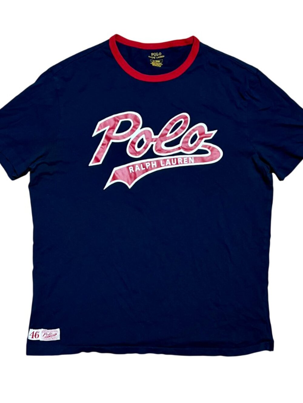 Polo Ralph Lauren Blue Script Classic Fit Graphic T-Shirt, Men's Medium